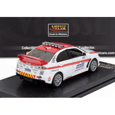 VITESSE MITSUBISHI LANCER EVOLUTION X PIKES PEAK SAFETY CAR 2008 - WHITE RED 1/43