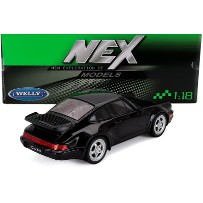 WELLY PORSCHE 911 964 TURBO 1990 - BLACK 1/18