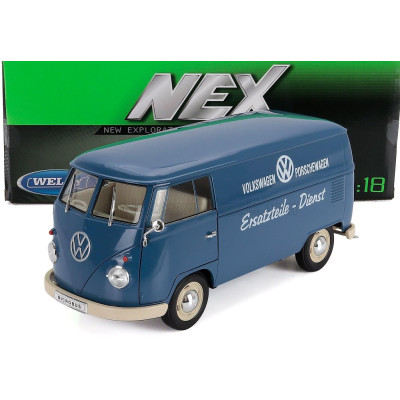 WELLY VOLKSWAGEN T1 VAN VOLKSWAGEN PORSCHEWAGEN 1963 - LIGHT BLUE 1/18