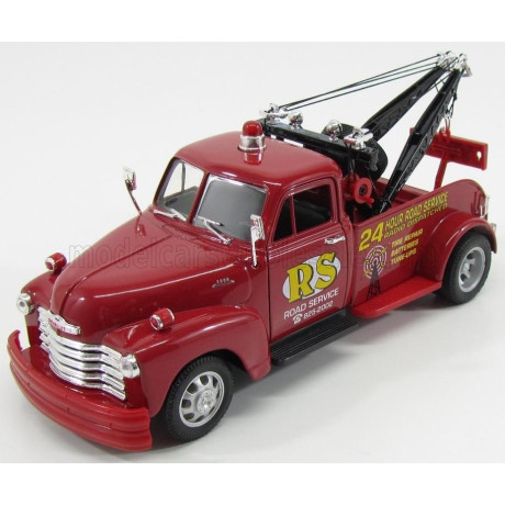 WELLY CHEVROLET 3100 TOW TRUCK 1953 - CARRO ATTREZZI - WRECKER ROAD SERVICE - RED 1/24