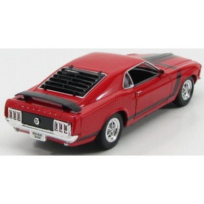 WELLY FORD USA MUSTANG BOSS 302 1970 - RED BLACK 1/24