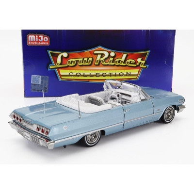 WELLY CHEVROLET IMPALA CABRIOLET OPEN LOW RIDER 1963 - LIGHT BLUE MET 1/24