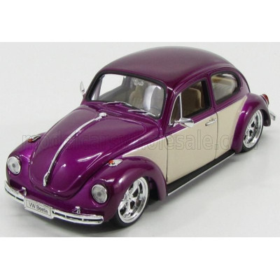WELLY VOLKSWAGEN BEETLE HOT-RIDER CUSTOM 1959 - PURPLE MET IVORY 1/24