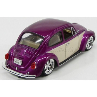 WELLY VOLKSWAGEN BEETLE HOT-RIDER CUSTOM 1959 - PURPLE MET IVORY 1/24