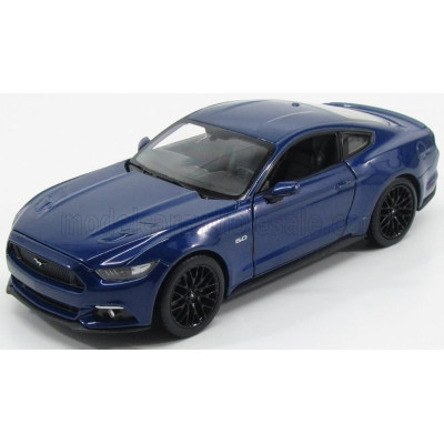WELLY FORD USA MUSTANG COUPE 5.0 GT 2015 - BLUE MET 1/24