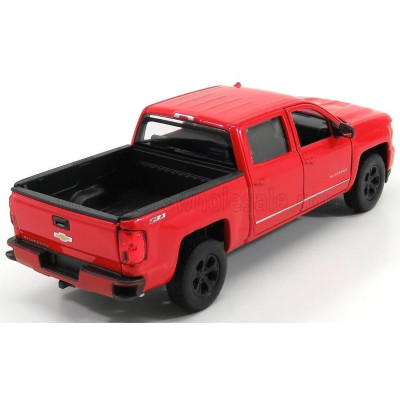 WELLY CHEVROLET SILVERADO DOUBLE CABINE PICK-UP 2017 - RED 1/24