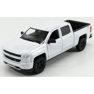 WELLY CHEVROLET SILVERADO DOUBLE CABINE PICK-UP 2017 - WHITE 1/24