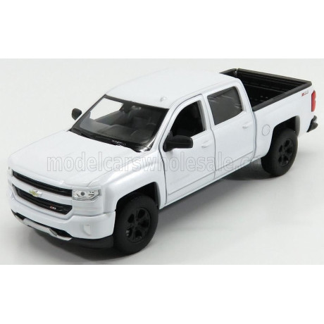WELLY CHEVROLET SILVERADO DOUBLE CABINE PICK-UP 2017 - WHITE 1/24