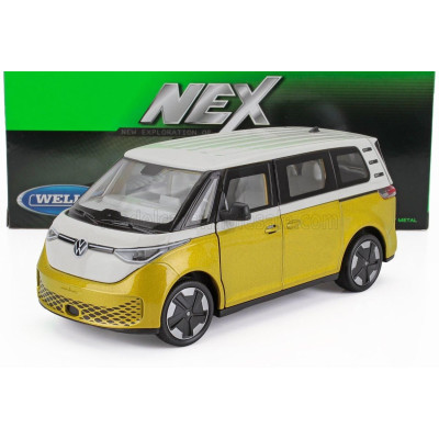 WELLY VOLKSWAGEN ID.BUZZ MINIBUS 2023 - YELLOW WHITE 1/24
