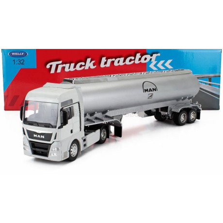 WELLY MAN TGX 18.440 XXL TANKER TRUCK 2019 - WHITE SILVER 1/32