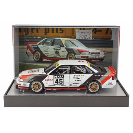 WERK83 AUDI V8 QUATTRO TEAM AZR N 45 CHAMPION DTM SEASON 1991 FRANK BIELA - WHITE RED BLACK 1/18