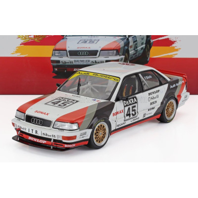 WERK83 AUDI V8 QUATTRO TEAM AZR N 45 CHAMPION DTM SEASON 1991 FRANK BIELA - WHITE RED BLACK 1/18