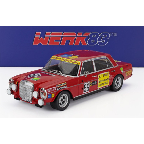 WERK83 MERCEDES BENZ 300 SEL 6.8 AMG N 56 200 MILES NUREMBERG 1972 HANS HEYER - RED 1/18