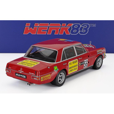 WERK83 MERCEDES BENZ 300 SEL 6.8 AMG N 56 200 MILES NUREMBERG 1972 HANS HEYER - RED 1/18
