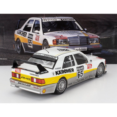 WERK83 MERCEDES BENZ 190E EVO2 TEAM AMG N 65 DTM SEASON 1990 MICHAEL SCHUMACHER - WHITE GREY 1/18