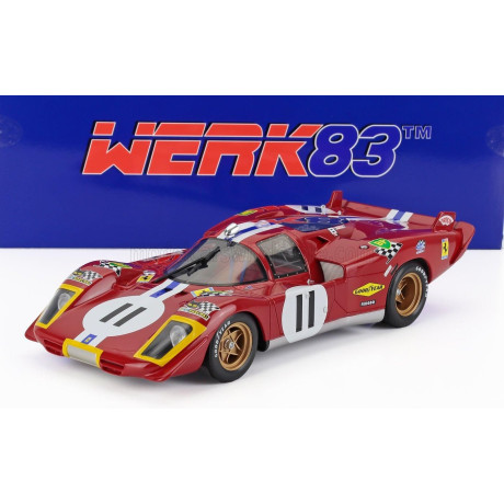 WERK83 FERRARI 512S 5.0L V12 LONG TAIL TEAM N.A.R.T.H. NORTH AMERICAN RACING N 11 4th 24h LE MANS 1970 RONNIE BUCKNUM - SAM POSE
