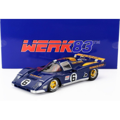 WERK83 FERRARI 512M 5.0L V12 TEAM PENSKE SUNOCO N 6 3rd 24h DAYTONA 1971 MARK DONOHUE - DAVID HOBBS - BLUE YELLOW 1/18