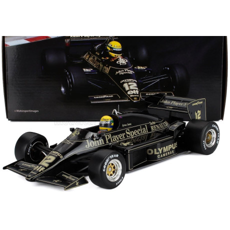 WERK83 LOTUS F1  97T RENAULT TURBO TEAM LOTUS JPS N 12 MONACO GP 1985 AYRTON SENNA - ENGINE DETAILS - DETTAGLIO MOTORE - BLACK G