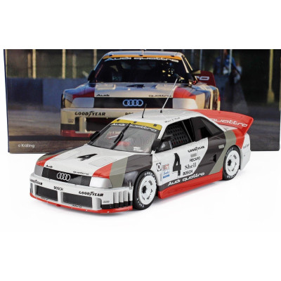 WERK83 AUDI 90 QUATTRO TEAM AUDI SPORT N 4 IMSA SEARS POINT 1989 HANS JOACHIM STUCK - WHITE GREY RED 1/18
