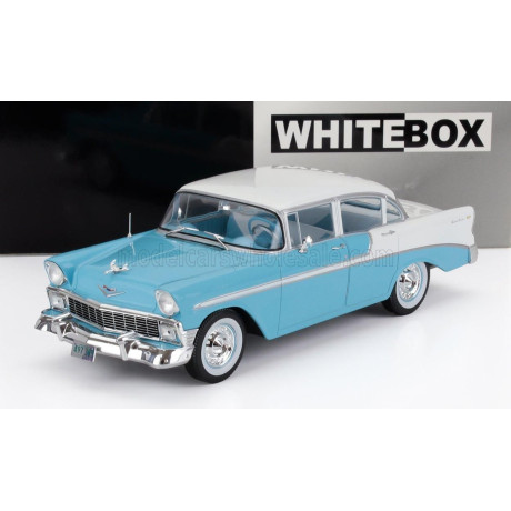WHITEBOX CHEVROLET BEL AIR HARD-TOP 1956 - LIGHT BLUE WHITE 1/24