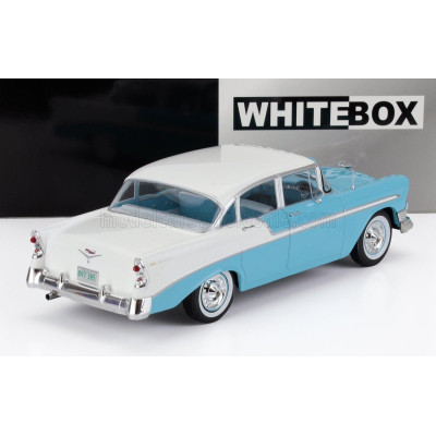 WHITEBOX CHEVROLET BEL AIR HARD-TOP 1956 - LIGHT BLUE WHITE 1/24