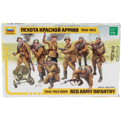 ZVEZDA FIGURES RED ARMY INFANTRY WWII 1940-1942 - RUSSIAN ARMY - MILITARY 1/35