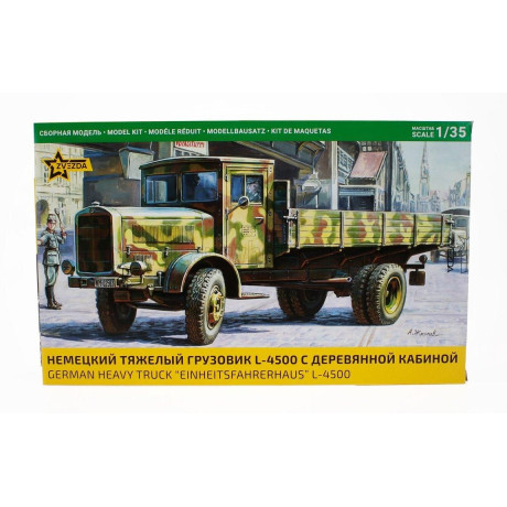 ZVEZDA MERCEDES BENZ L4500 GERMAN HEAVY MILITARY TRUCK 1944 1/35