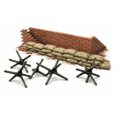 Tamiya 1:48 téglafal, homokzsákok és barikád készlet | RCsvet