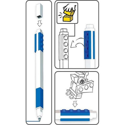 LEGO gelové pero s minifigurkou červené