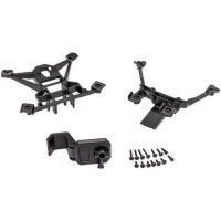 Első és hátsó karosszéria-felfogatások, karosszéria-alkatrész Traxxas X-monster 1:5 RC modellautóhoz. Tartalmazza a 3x15mm (1), 3x12mm (2), 3x10mm (6), 3x15mm (2) csavarokat.