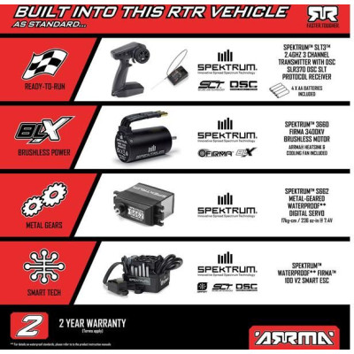 Arrma Infraction 223S DSC BLX 1:8 RTR tyrkysová