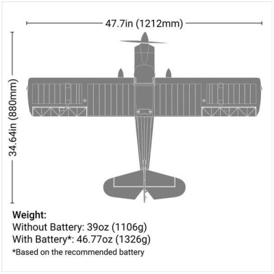 E-flite Super Decathlon 1.2m BNF Basic AS3X+ SAFE Select