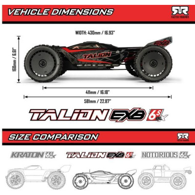 Arrma Talion 6S EXB BLX 1:7 4WD RTR černá