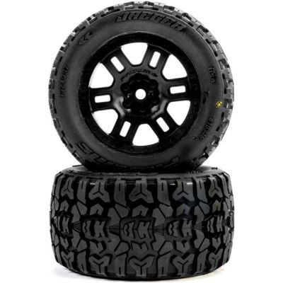 Pro-Line kolo 1:16 s pneu Jaeger, disk Split Six černý 12mm (2): Arrma Mini Kraton