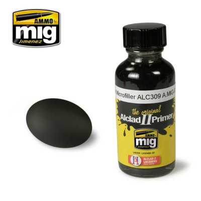 Fekete mikrotöltőanyag 30ml - Fényes fekete alap / A.MIG-8211 | RCsvet