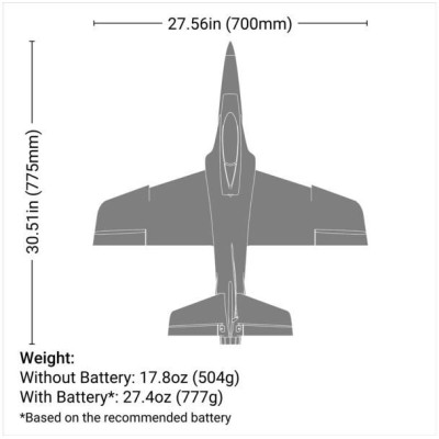 E-flite Habu SS 0.7m 50mm EDF Jet PNP