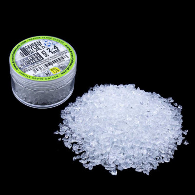Crushed glass stones 2-4mm / Drvené sklené kamienky 2–4 mm