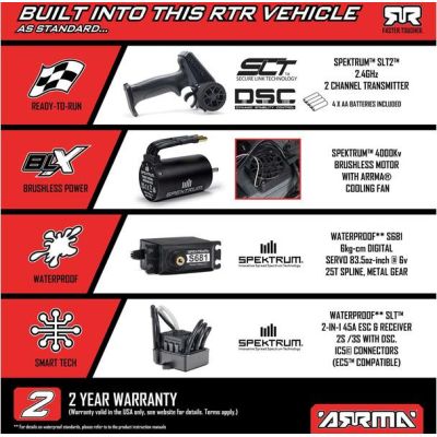Arrma Gorgon 223S BLX 2WD 1:10 RTR modrá