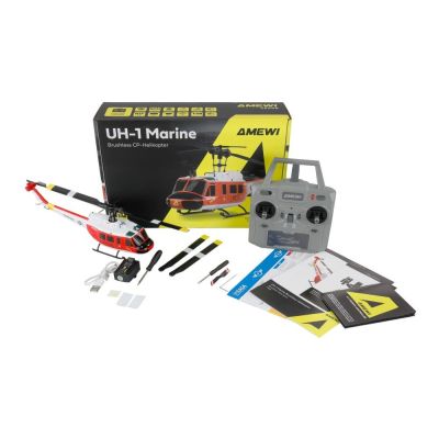 UH-1 TENGERÉSZETI SZABÁLYOZÓ KEFE NÉLKÜLI HELIKOPTER CP, 6 CSATORNÁS 6G/3D RTF | RCsvet