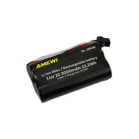 Li-ion akkumulátor 2S 7.4V 3000mAh HBX csatlakozó 3-tűs | RCsvet