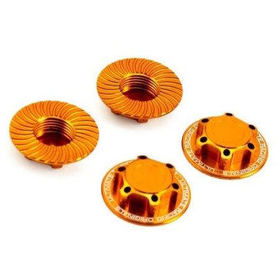 Ultimate uzavřené hliníkové matky V2, oranžové, 4 ks