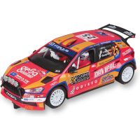 SCX Advance Škoda Fabia WRC2 Pepe López pályaautó 1:32 méretarányban, digitális SCX Advance pályákhoz való világítással. 2.0 verzió. 4x4 hajtás.