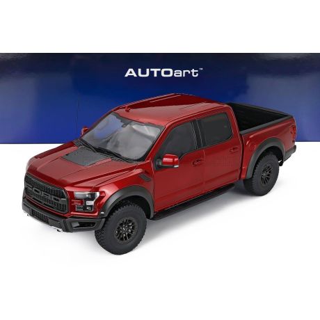 AUTOART FORD USA F-150 RAPTOR PICK-UP DOUBLE CABINE 2019 - RUBY RED 1/18
