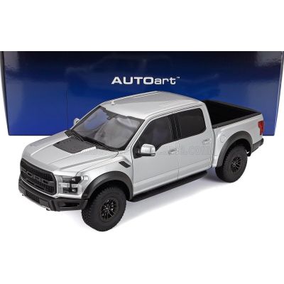 AUTOART FORD USA F-150 RAPTOR PICK-UP DOUBLE CABINE 2019 - SILVER 1/18