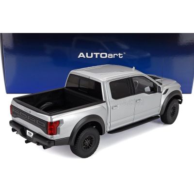 AUTOART FORD USA F-150 RAPTOR PICK-UP DOUBLE CABINE 2019 - SILVER 1/18