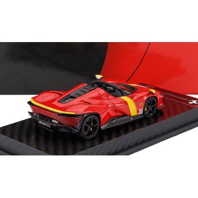 BBR MODELS FERRARI DAYTONA SP3 SERIE ICONA OPEN ROOF N 51 24h LE MANS LIVERY 2022 - RED YELLOW 1/43