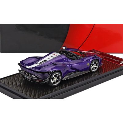 BBR MODELS FERRARI DAYTONA SP3 SERIE ICONA OPEN ROOF 2022 - VIOLA DINO - PURPLE WHITE 1/43