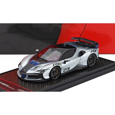 BBR MODELS FERRARI SF90 XX STRADALE N 23 2024 - GRIGIO TITANIO - GREY MET BLACK BLUE 1/43
