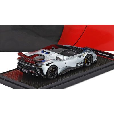BBR MODELS FERRARI SF90 XX STRADALE N 23 2024 - GRIGIO TITANIO - GREY MET BLACK BLUE 1/43