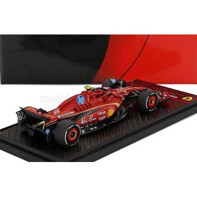BBR MODELS FERRARI F1  SF-24 TEAM SCUDERIA FERRARI SF24 N 55 2nd AUSTIN USA GP 2024 CARLOS SAINZ - RED BLACK 1/43